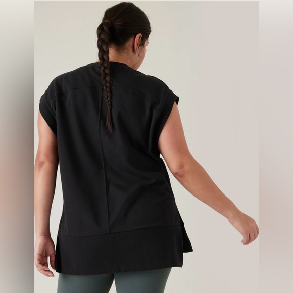 Athleta Retroterry V Neck Sweatshirt Tee - Picture 12 of 14